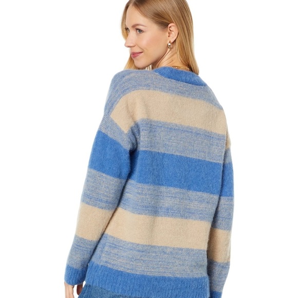 Madewell Otis Fiji Alpaca Wool Space Dye Striped Pullover Sweater sz S - Picture 7 of 13